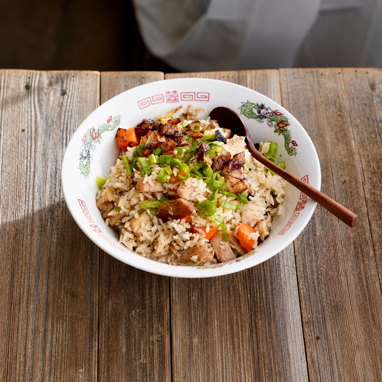 Fujian-Style Savory Rice with Pork Belly and Shallot Oil